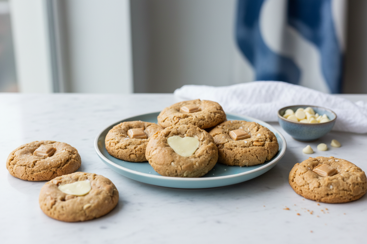 Gluten-free cookies with blue and white theme